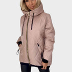 Marilyn™ | Quilted Hooded Zip Front Jacket