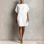 💝💝Effortless Linen-Blend Shift Dress