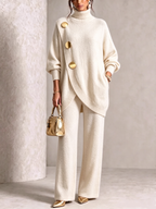 💝💝 LAST DAY SAVE 49% 💥 Elegant Knit Asymmetrical Button Set