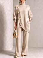 💝💝 LAST DAY SAVE 49% 💥 Elegant Knit Asymmetrical Button Set