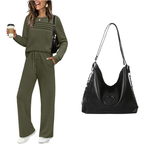 💝💝2026 HOT SALE🥳💞60K+ SOLD!✨Women's Crew Neck Top & Drawstring Pants Set3