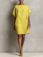 💝💝Effortless Linen-Blend Shift Dress