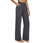 💝💝Women’s High-Waist Wide Leg Pants – Business Casual Yoga Dress Pants with Pockets