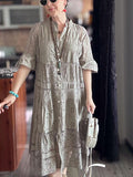 CLEARANCE🔥 Lace Ruffle Sleeve Shirt Dress