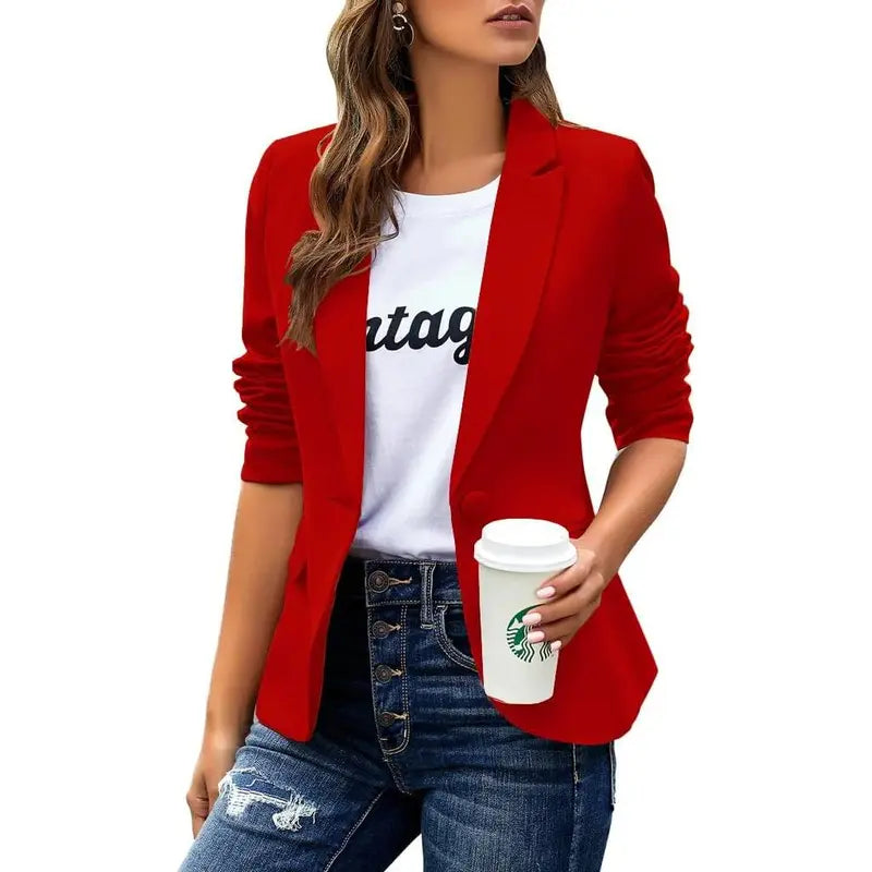 ✨Women's Fitted Blazer | Long Sleeve Lapel Jacket for Work & Everyday Style🔥