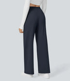💝💝Limited-Time Promotion-High Waisted Plicated Side Pocket Straight Leg Work Pants