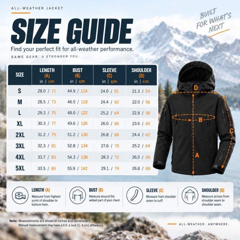 💝💝 Built for Wind & Rain | Men's Waterproof Insulated Outdoor Jacket
