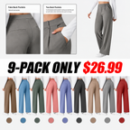 💝💝Limited-Time Promotion-High Waisted Plicated Side Pocket Straight Leg Work Pants