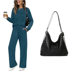💝💝2026 HOT SALE🥳💞60K+ SOLD!✨Women's Crew Neck Top & Drawstring Pants Set3
