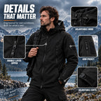 💝💝 Built for Wind & Rain | Men's Waterproof Insulated Outdoor Jacket