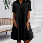 💝💝Women's Casual Loose Fit Denim Dress with Pockets