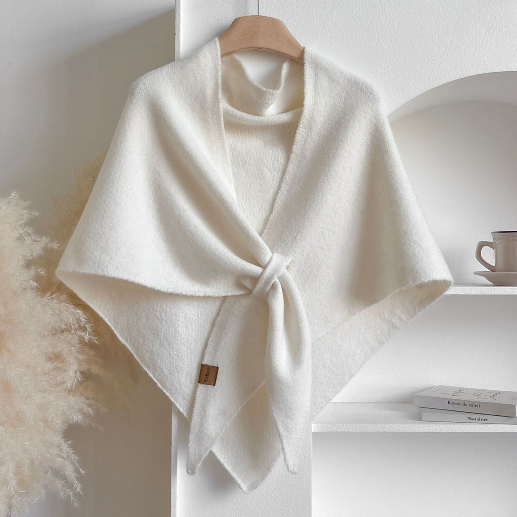 💝💝Women's Trendy Solid Knitted Shawl, Casual Soft Comfortable Scarf for Daily Wear, Fashion Accessories for Women & Girls