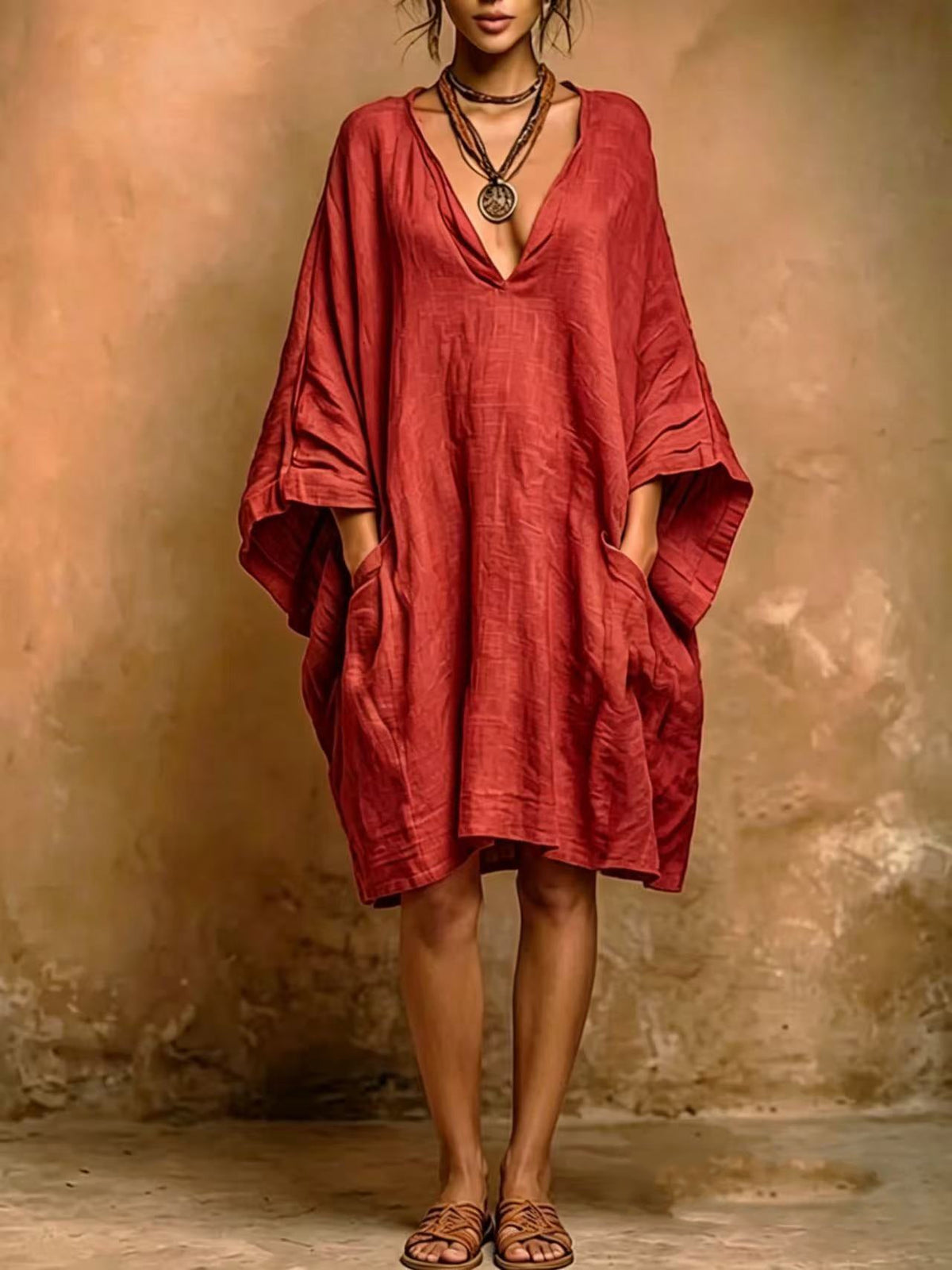💝💝Loose-fit Casual Linen And Cotton Dress