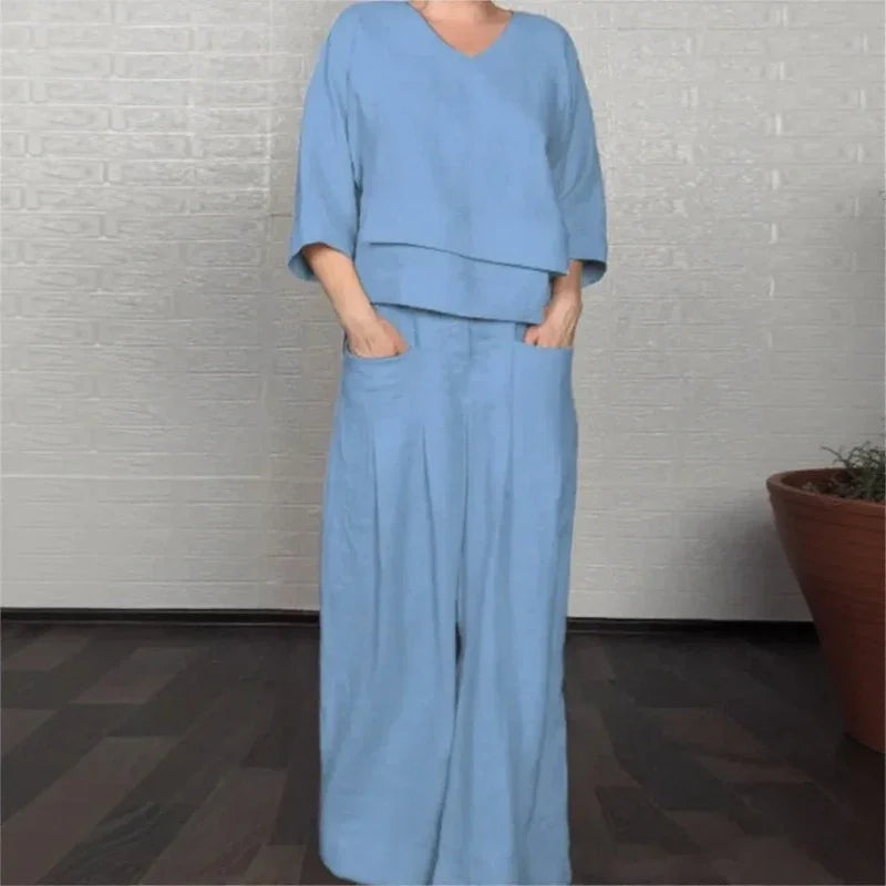 💝💝Contemporary Cotton-Linen Set