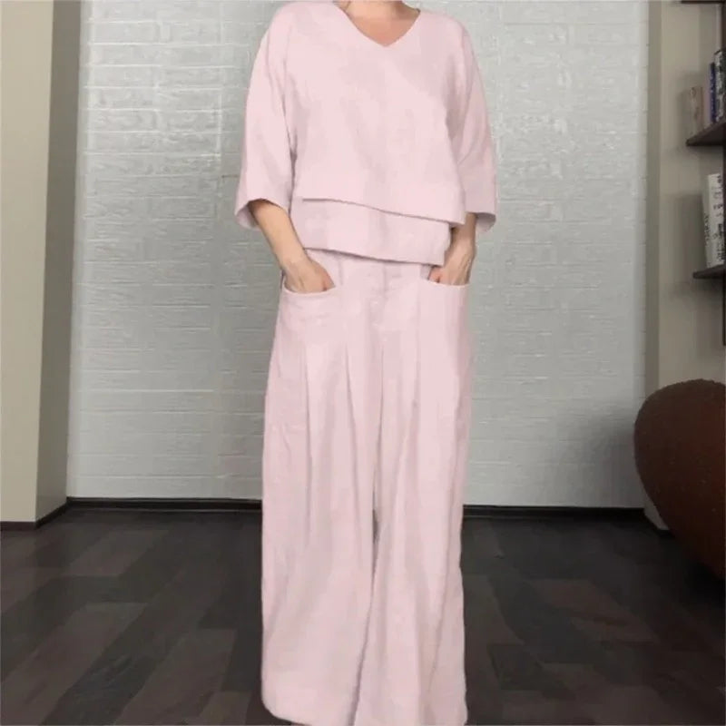 💝💝Contemporary Cotton-Linen Set