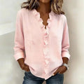 💝💝 Blouse with Vertical Ruffle and Timeless Style