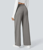 💝💝Limited-Time Promotion-High Waisted Plicated Side Pocket Straight Leg Work Pants