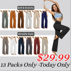 💝💝Women’s High-Waist Wide Leg Pants – Business Casual Yoga Dress Pants with Pockets