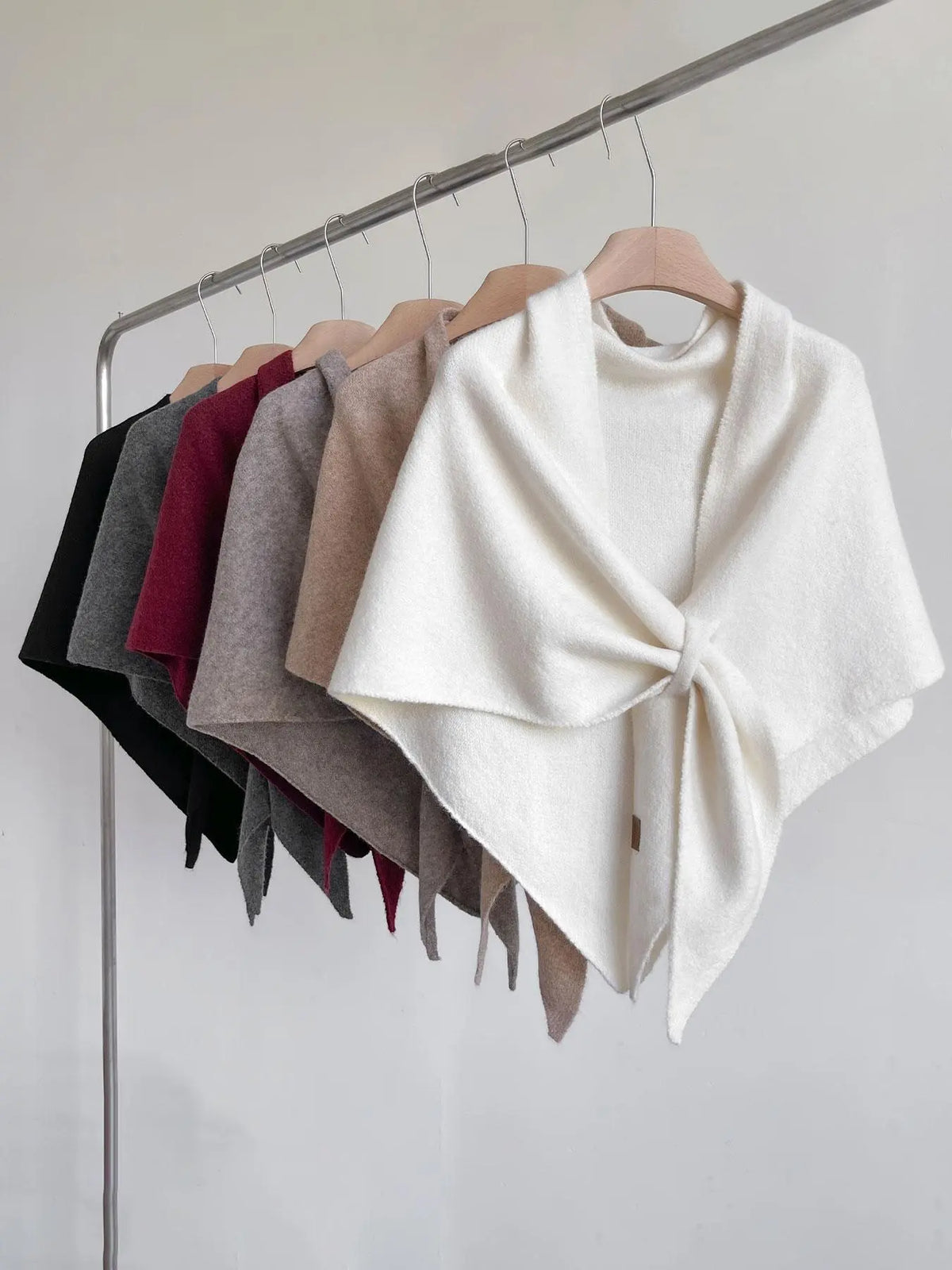 💝💝Women's Trendy Solid Knitted Shawl, Casual Soft Comfortable Scarf for Daily Wear, Fashion Accessories for Women & Girls