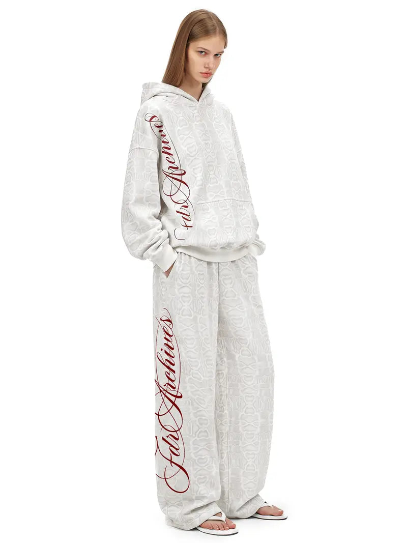 ✨New Arrivals & Special Offers-Vintage Embroidered Oversized Hoodie & Pants Set – Relaxed 2-Piece Streetwear Outfit