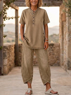 Women‘s Short-sleeve denim Two-piece set