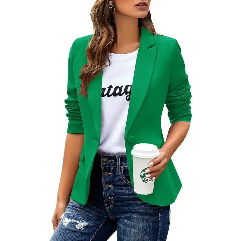 ✨Women's Fitted Blazer | Long Sleeve Lapel Jacket for Work & Everyday Style🔥