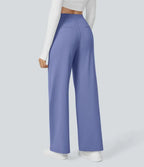 💝💝Limited-Time Promotion-High Waisted Plicated Side Pocket Straight Leg Work Pants