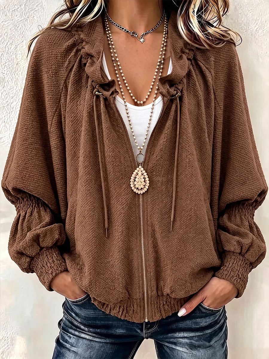 💝💝Cozy High Quality Textured Zip-Up Jacket