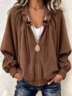 💝💝Cozy High Quality Textured Zip-Up Jacket