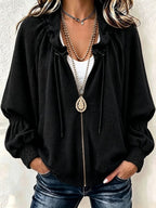 💝💝Cozy High Quality Textured Zip-Up Jacket