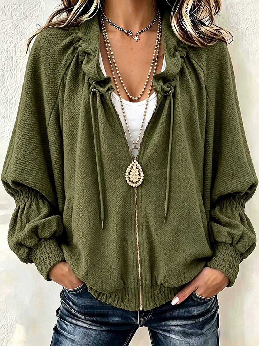💝💝Cozy High Quality Textured Zip-Up Jacket