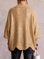 💝💝Oversized Collared Knit Cardigan With Large Metal Buttons