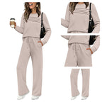 💝💝2026 HOT SALE🥳💞60K+ SOLD!✨Women's Crew Neck Top & Drawstring Pants Set3