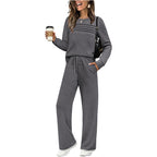 💝💝2026 HOT SALE🥳💞60K+ SOLD!✨Women's Crew Neck Top & Drawstring Pants Set3