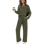 💝💝2026 HOT SALE🥳💞60K+ SOLD!✨Women's Crew Neck Top & Drawstring Pants Set3