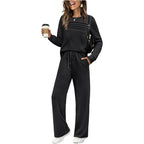 💝💝2026 HOT SALE🥳💞60K+ SOLD!✨Women's Crew Neck Top & Drawstring Pants Set3