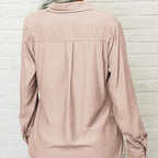 ⏳Time-Limited Special⏰Women's Solid Lapel Long Sleeves Button-Down Shirt👔