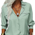 ⏳Time-Limited Special⏰Women's Solid Lapel Long Sleeves Button-Down Shirt👔