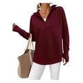 📢📢50% OFF !!⏰Women's Quarter Zip Pullover Sweater