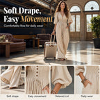 Women's Waist-Defining V-Neck Jumpsuit