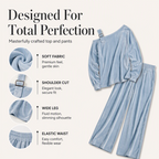 Women's Off-Shoulder Top & Wide-Leg Pants Set