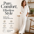 ⌛Limited-Time Offer-Women's Waffle Knit Lounge Set