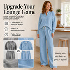 ⌛Limited-Time Offer-Women's Waffle Knit Lounge Set