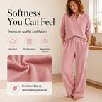 ⌛Limited-Time Offer-Women's Waffle Knit Lounge Set