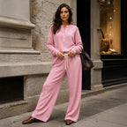 ⌛Limited-Time Offer-Women's Waffle Knit Lounge Set