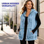 💝💝 Seasonal Style | Women's Oversized Hooded Denim Vest Jacket