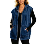 💝💝 Seasonal Style | Women's Oversized Hooded Denim Vest Jacket