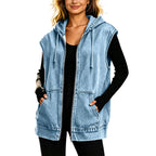 💝💝 Seasonal Style | Women's Oversized Hooded Denim Vest Jacket