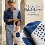 💝💝 Easy Style, Zero Matching Hassle | Men's Retro Print Loose-Fit 2-Piece Set