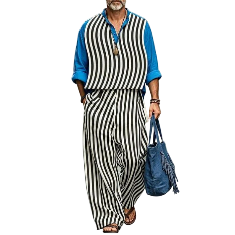 💝💝 Easy Style, Zero Matching Hassle | Men's Retro Print Loose-Fit 2-Piece Set